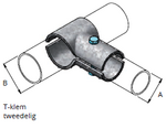 T-klem tweedelig 1,5" x 2"