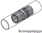 Buiskoppelpijpje voor buis 2,5"