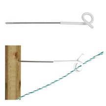 AKO Afstandisolator 40cm krulstaart -Wit- (zakje 5 st)