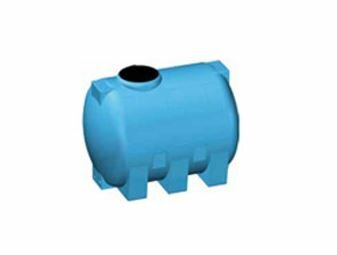 Wateropslagtank rond liggend, blauw 1020 liter