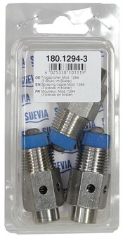 Sproeinippel 3 gats inox (3 st./blister)