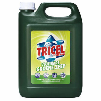 Tricel groene zeep VLOEIBAAR 5L.