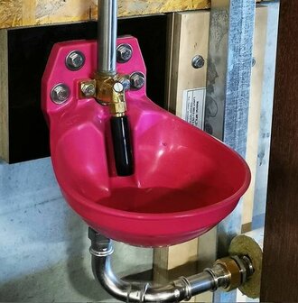 Drinkbak model 12P 3/4" messing roze