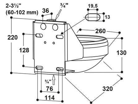 Drinkbak model 1220 inox 3/4" reg.