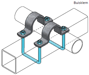 Buisklem 70/80 x 2&quot;