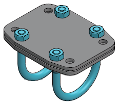 Klemplaat voor keerband 2&quot; box kpl