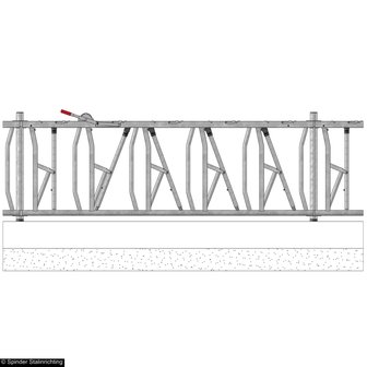 Veiligheidsvoerhek 136 cm verstelbaar