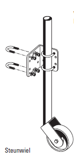 Steunwiel 5/4&quot;