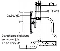 Sluitpunt aan voorkant Frisia Perfekt