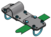 Klemplaat voor keerband 50mm