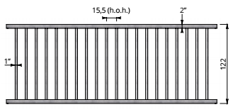 Afscheidingshek voor vleesvee, 122 cm hoog, 270 cm lang