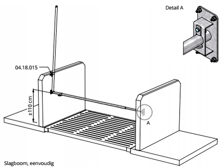 Slagboom, eenvoudig 300-550 cm