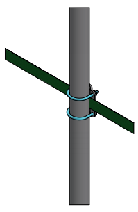 Klemplaat voor keerband 2,5&quot; buis kpl.