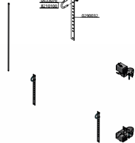 Draaiset voor diagonaal en palisade voerhek