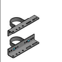 Stel voerhekbevestigingen aan kolom 102 mm, 0-5 cm