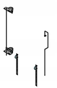 Draaiset voor diagonaal en palisade voerhek