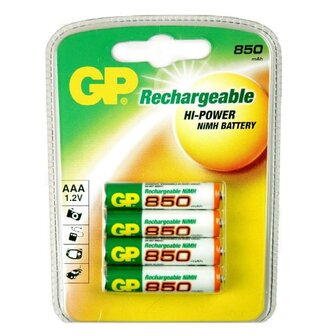 Batterij oplaadbaar GP-AAA 1000 mAH 4 st