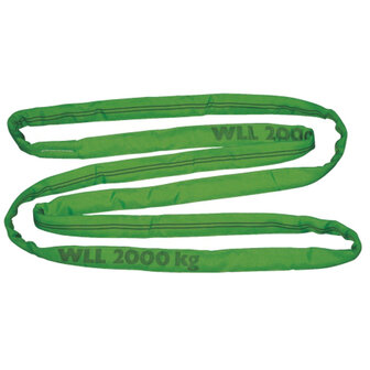 Rondstrop -groen-  3 meter, 2 ton