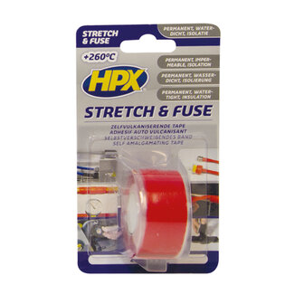 Stretch&amp;Fuse reparatietape silicone rood 25 mm x 3 m