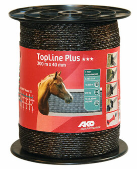 AKO TopLine Plus schriklint bruin 4cm-200m