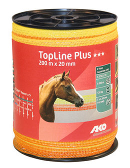 AKO TopLine Plus schriklint geel/oranje 2cm-200m