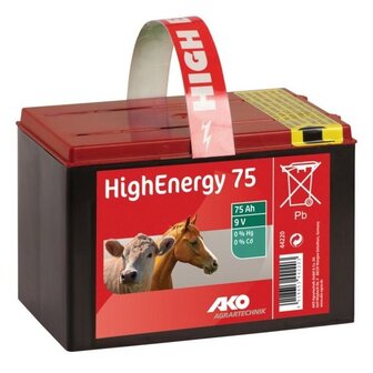 AKO High Energy Saline batterij 9 V, 75 Ah