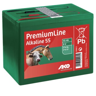 AKO ALKALINE droge batterij 9 V, 55 Ah