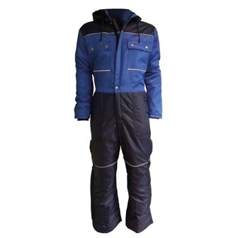 Doorwerk-/ winteroverall marine/korenblauw