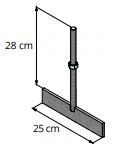 T-bout M16 / 28x25 cm + moer