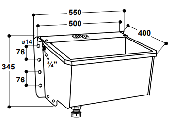 Compact drinkbak model 6140 55 cm