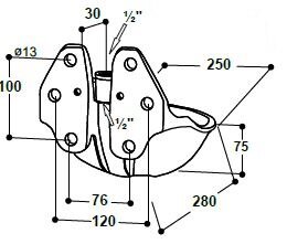 Drinkbak model 25 R 1/2&quot; messing