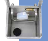Compact drinkbak model 6137 45 cm met geïntegreerde ringleiding