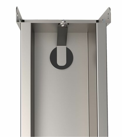 Drinkbak smal, voor ganzen en geiten 2.35 m, inox