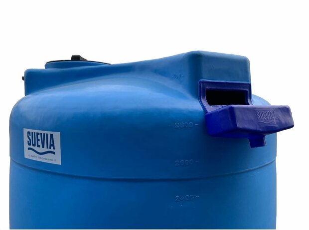 Wateropslagtank rond liggend, blauw 1020 liter