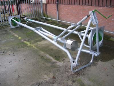 Aftakasmixer type C/E1-102 lengte 420 cm + kantelbare driepuntsbok met verstelspindel