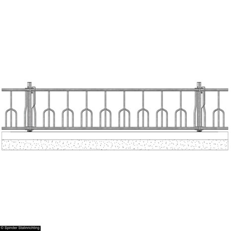 Palisade voerhek kalveren 180 cm, 5 vreetplaatsen