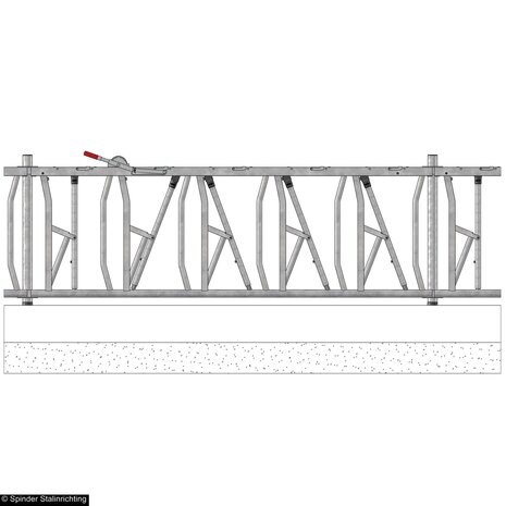 Veiligheidsvoerhek 225 cm verstelbaar