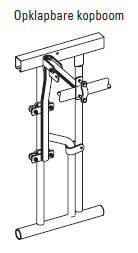 Steun voor opklapbare kopboom