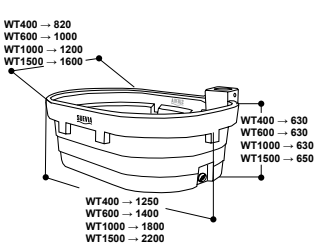 Weidedrinbak WT 400 zonder vlotter