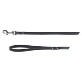 Hondenloopriem leer zwart