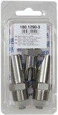 Bijtnippel model 1290 16 mm. 1/2"" inox (3 st./blister)