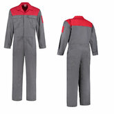 Overall grijs/rood katoen