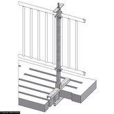 Roosterpaal 2" x 140 cm