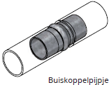 Buiskoppelpijpje voor buis 2"