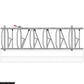 Veiligheidsvoerhek 325 cm verstelbaar