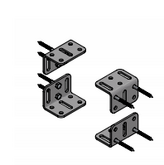 Stel voerhekbevestigingen tussen hout, 0-7 cm