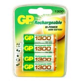 Batterij oplaadbaar GP-AA 1300 mAH 4 st