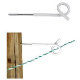 AKO Afstandisolator 25cm krulstaart -Wit- (zakje 5 st)