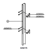 Staander UNP 120 A, lang 180 cm, compleet met 2 snelsluitingen