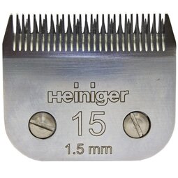 Scheerkop Heiniger Saphir #15 - 1,2 mm - vet/hond/kat Scheerkop Heiniger Saphir #15 - 1,2 mm - vet/hond/kat